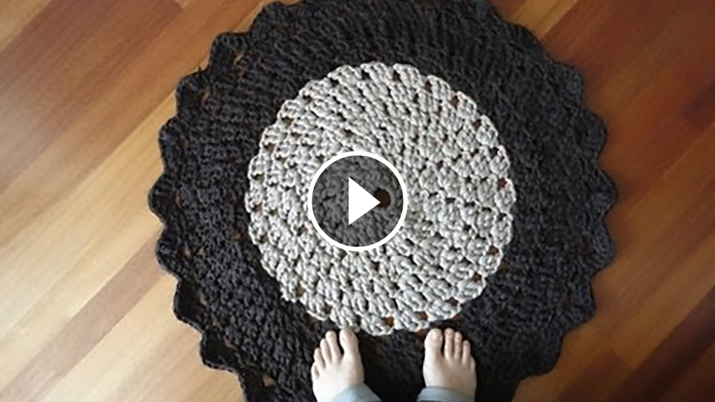 Rounded Crochet Rug Pattern Tutorial