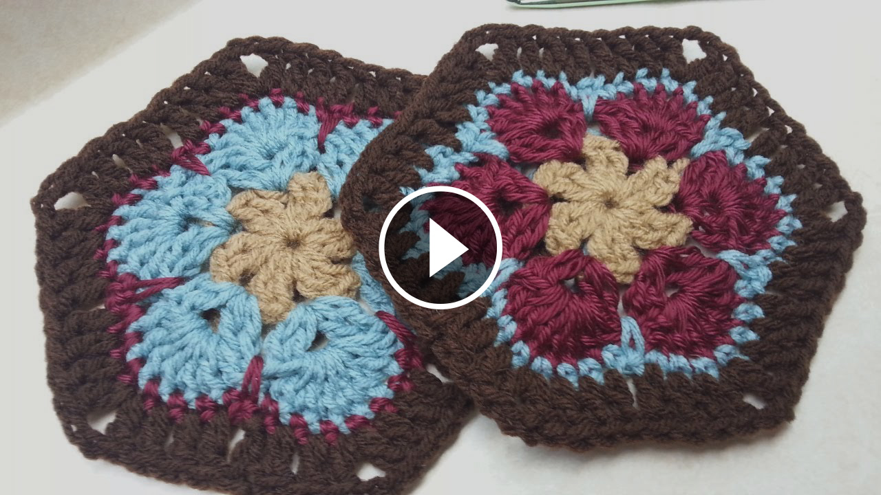knit to how tutorial Granny CrochetBeja Flower Hexagon knit to how tutorial Granny CrochetBeja Flower Hexagon