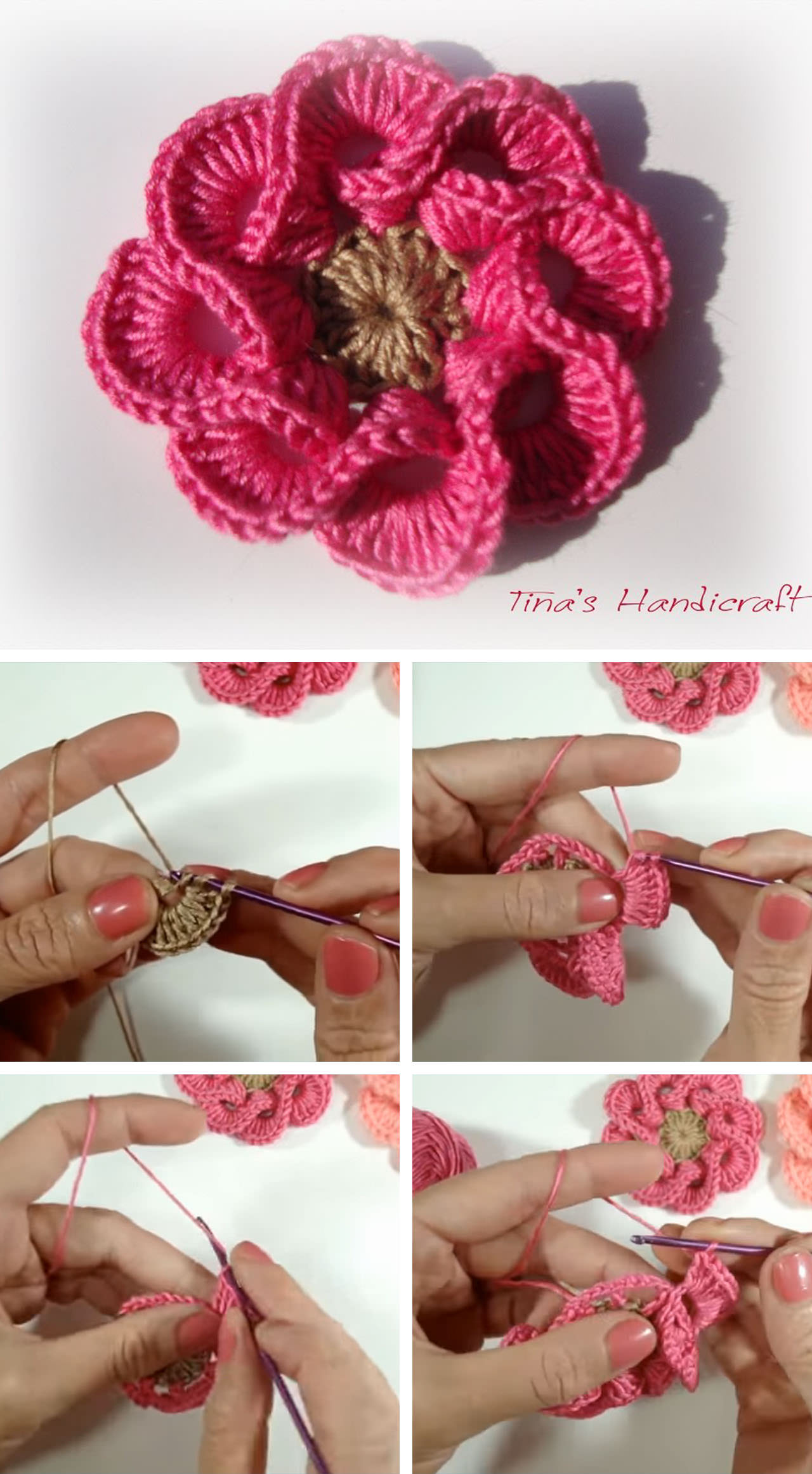 3D Crochet Flower