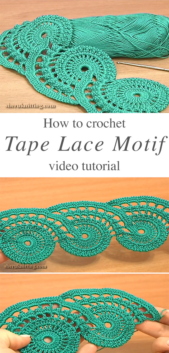 Tape Lace Crochet Motif Free Pattern Video Tutorial