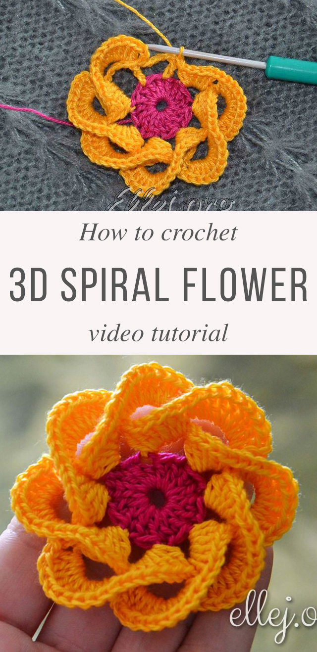 3D Multi Petal Flower Crochet Pattern Tutorial