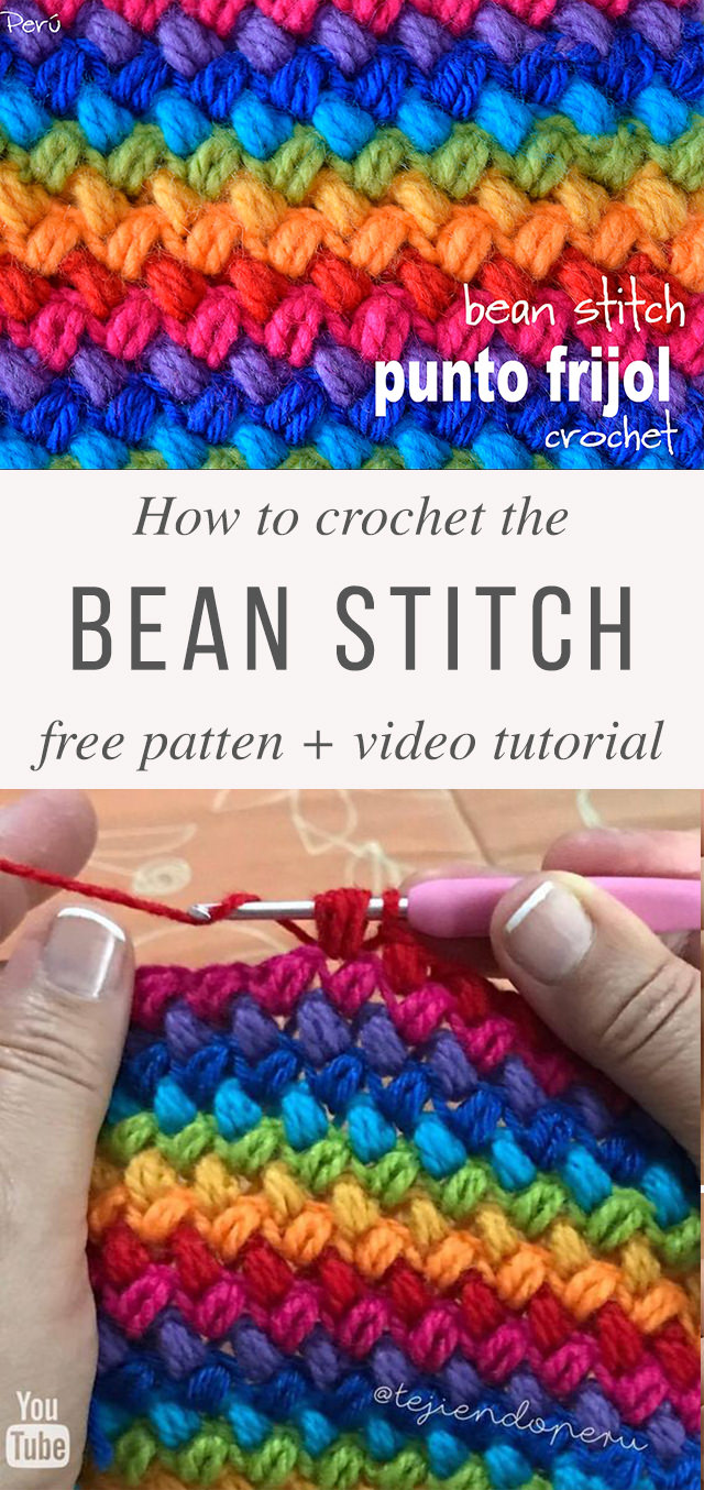 Learn Making Bean Stitch Crochet Easily | CrochetBeja