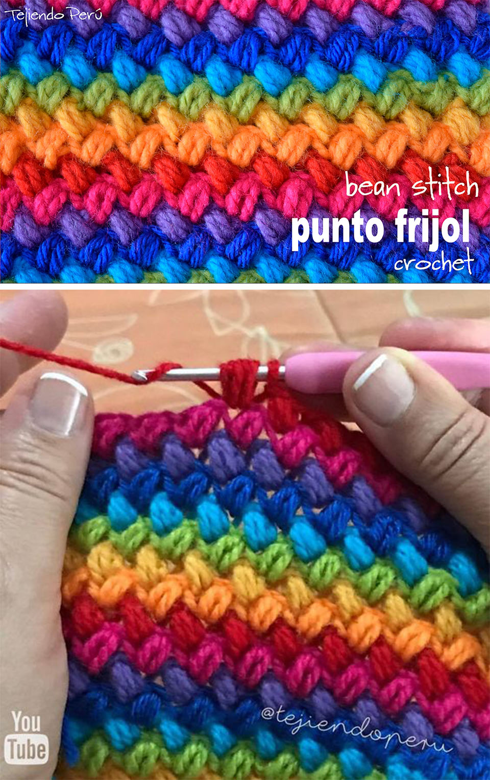 Bean Crochet Stitch Tutorial | CrochetBeja