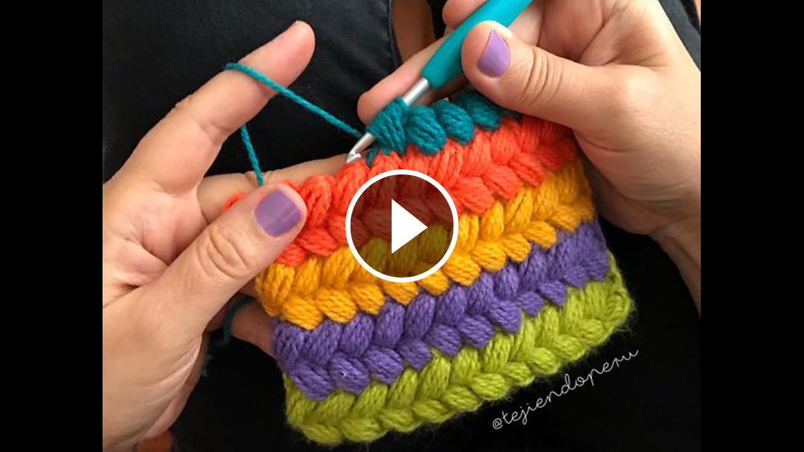 Braid Puff Stitch Crochet Pattern Featured Image