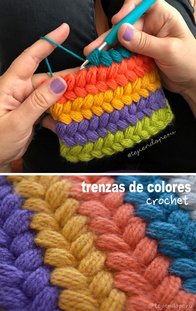 Braided Puff Stitch Crochet Pattern Tutorial | CrochetBeja