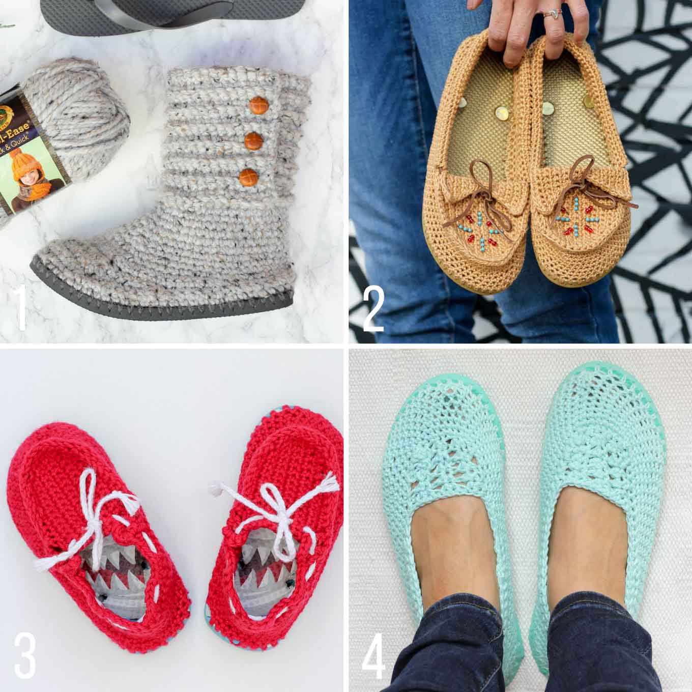 Flip flop crochet slippers sales