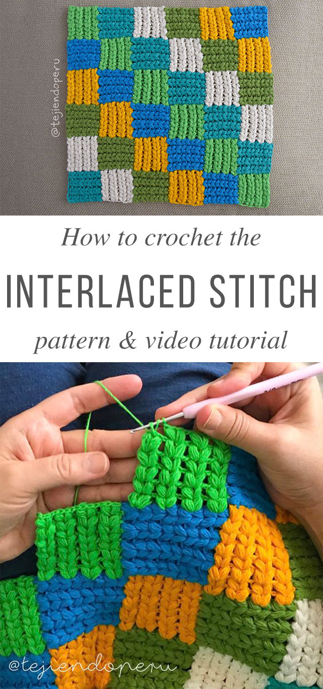 Interlaced Puff Crochet Stitch Free Pattern Video Tutorial
