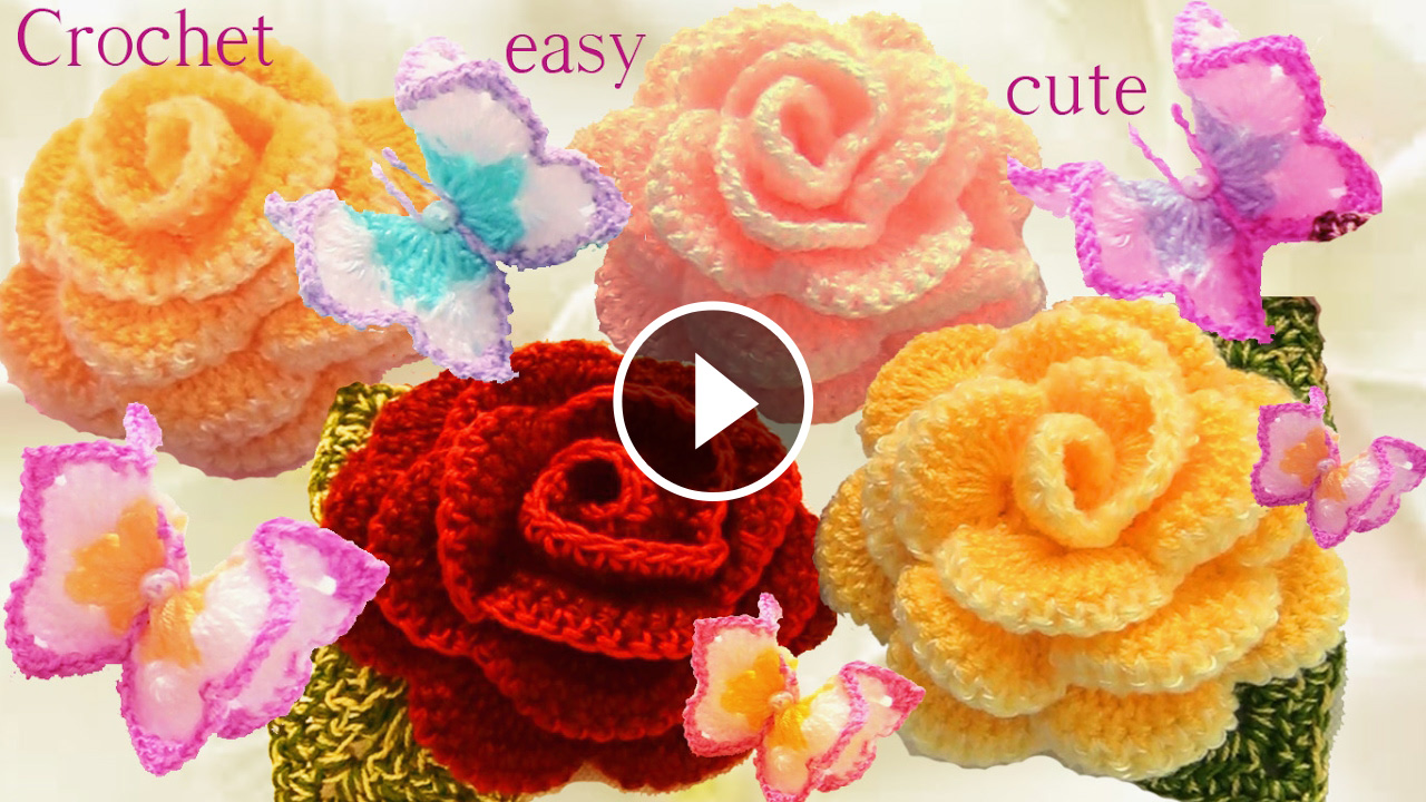 Rose Crochet Flowers 3D Featured Image