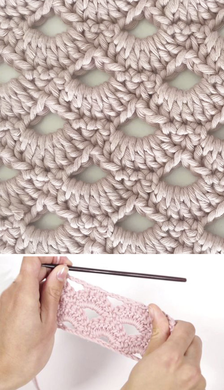 Learn Making The Crochet Arcade Stitch | CrochetBeja