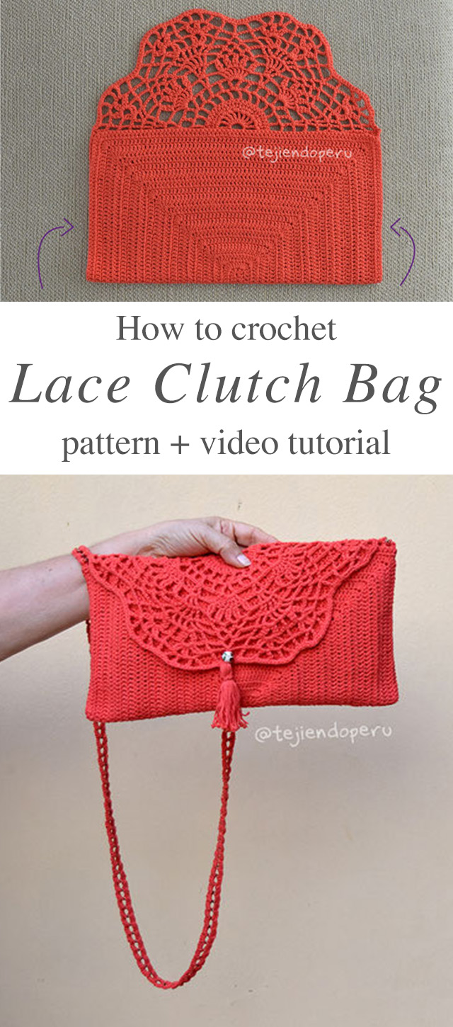 Clouch Bag Crochet Free Pattern Video Tutorial