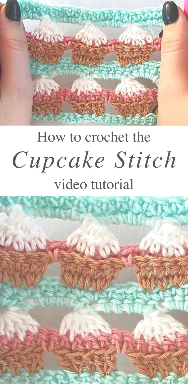 Cupcake Stitch Crochet Free Pattern Video Tutorial