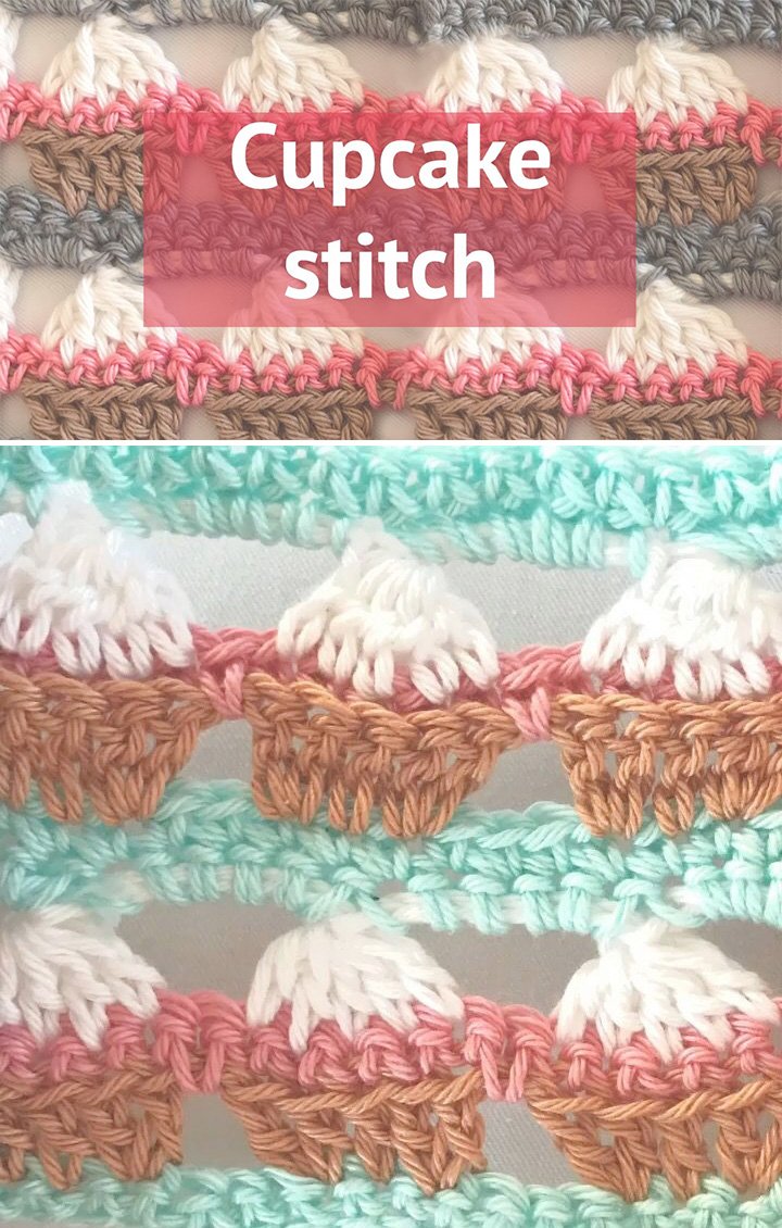 Cupcake Stitch Crochet Pattern Tutorial