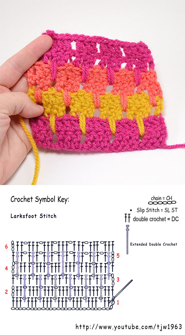 Larks Foot Stitch Crochet Pattern