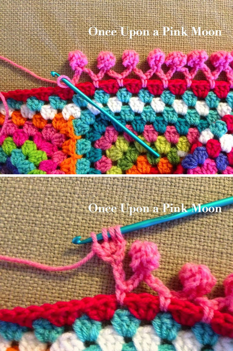 Pompom Edging Crochet Pattern