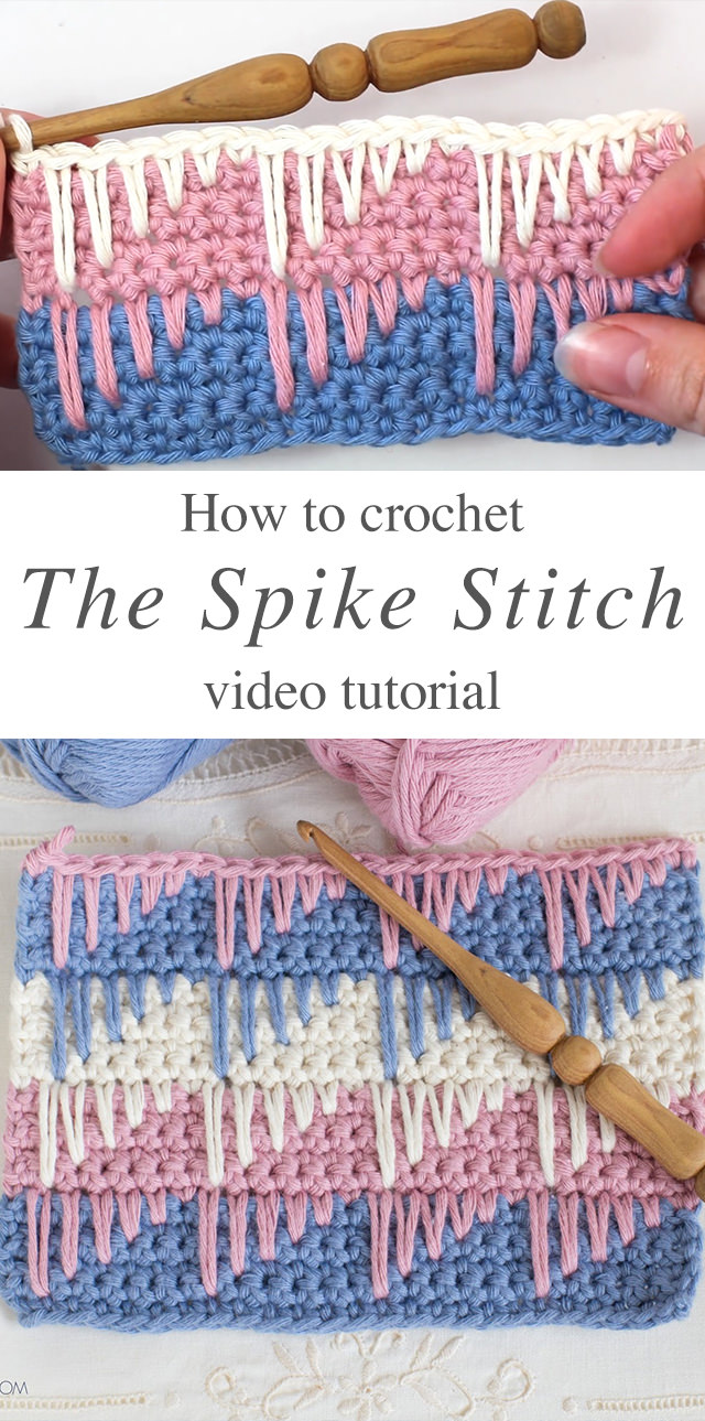 Spike Stitch Crochet Free Pattern Video Tutorial