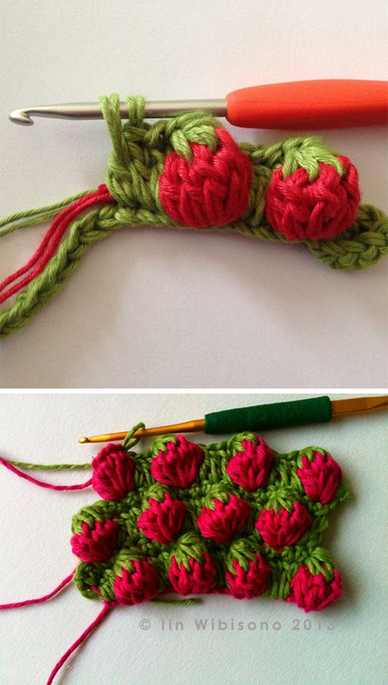 Strawberry Stitch Crochet Pattern Tutorial