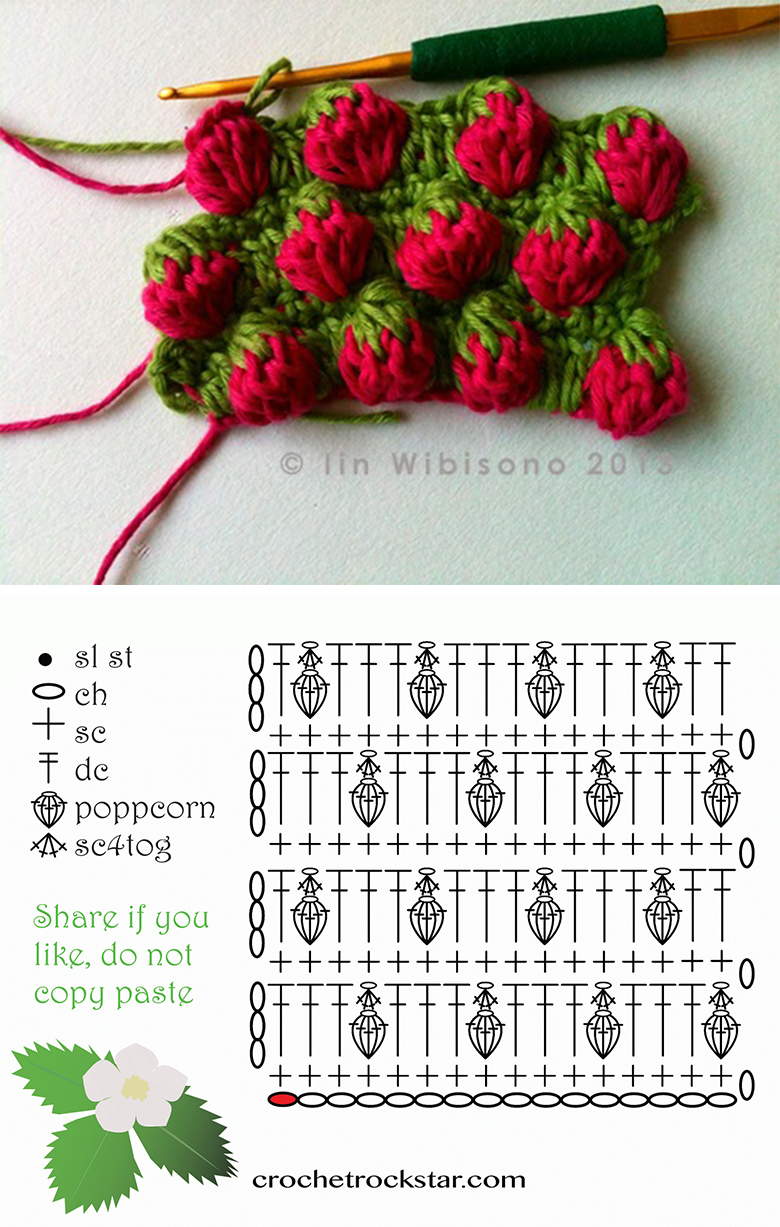 Strawberry Stitch Crochet Pattern