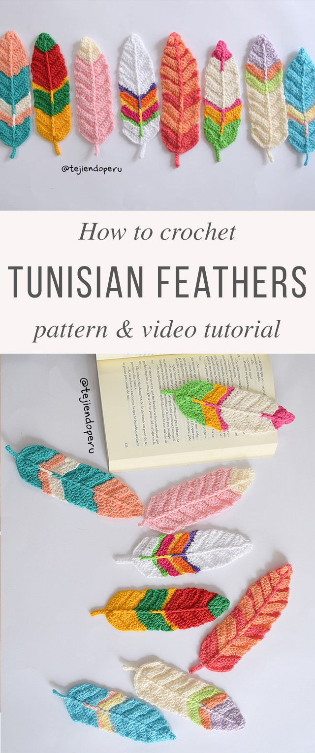 Tunisian Feathers Crochet Pattern Tutorial