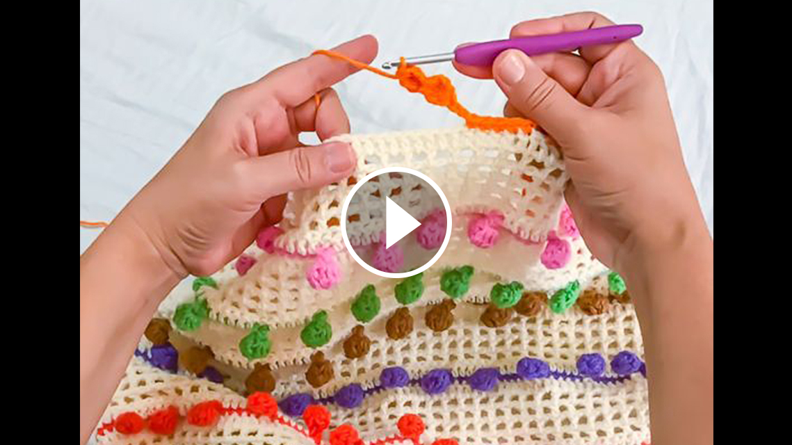 Pompom Stitch Crochet Pattern Featured Image