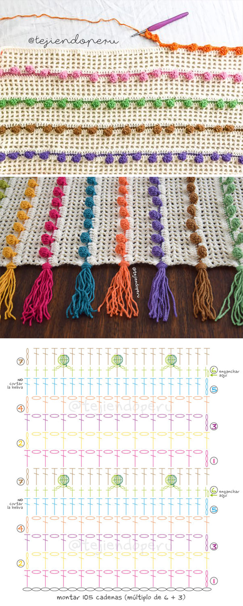 Pompom Stitch Crochet Pattern