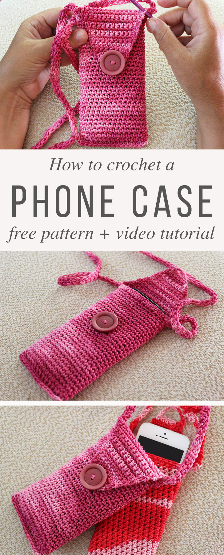 Crochet Phone Case - Learn making this fancy crochet phone case, that I made using a simple and beautiful stitch. The crochet pattern and a video tutorial will help you of them.