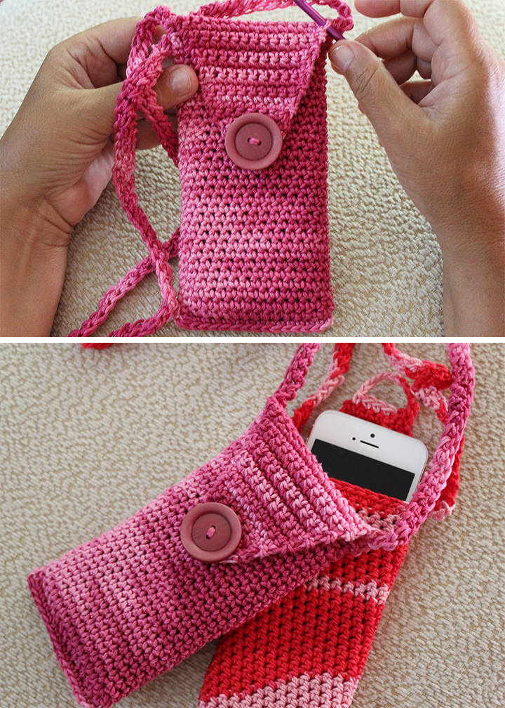 Phone Case Crochet Preview 3 - Learn making this fancy crochet phone case, that I made using a simple and beautiful stitch. The crochet pattern and a video tutorial will help you of them.