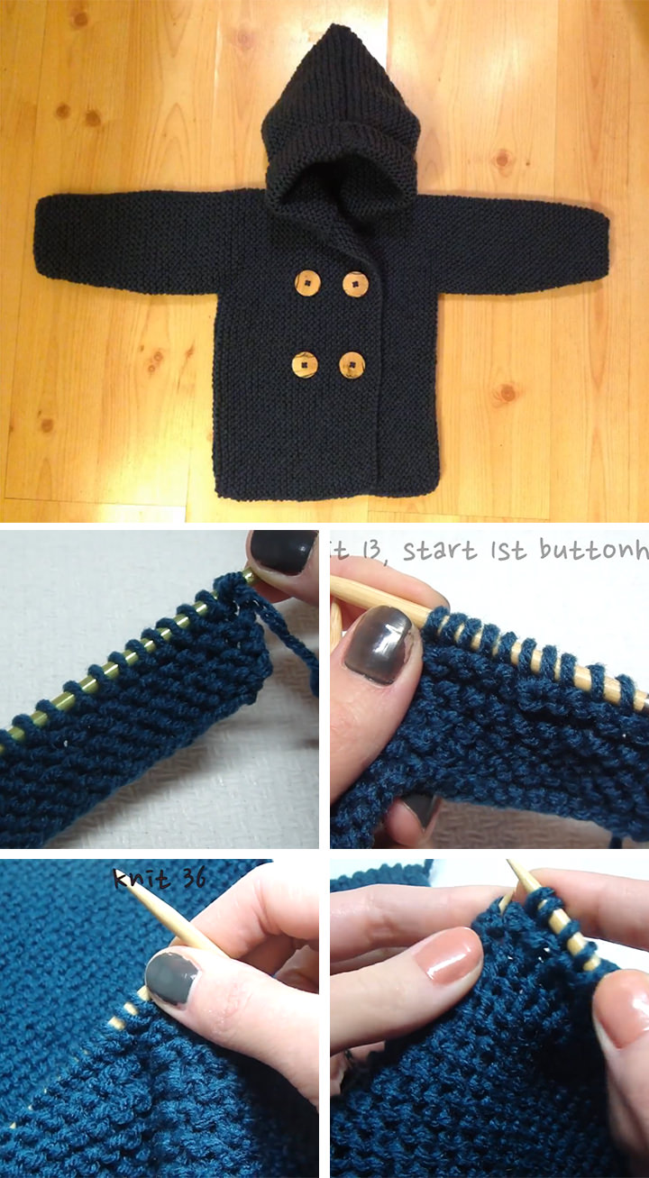 Knit Baby Peacoat Free Pattern