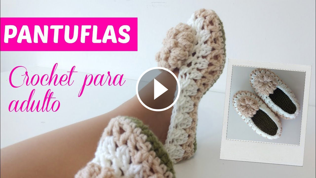 Learn To Crochet Cute Flower Slippers