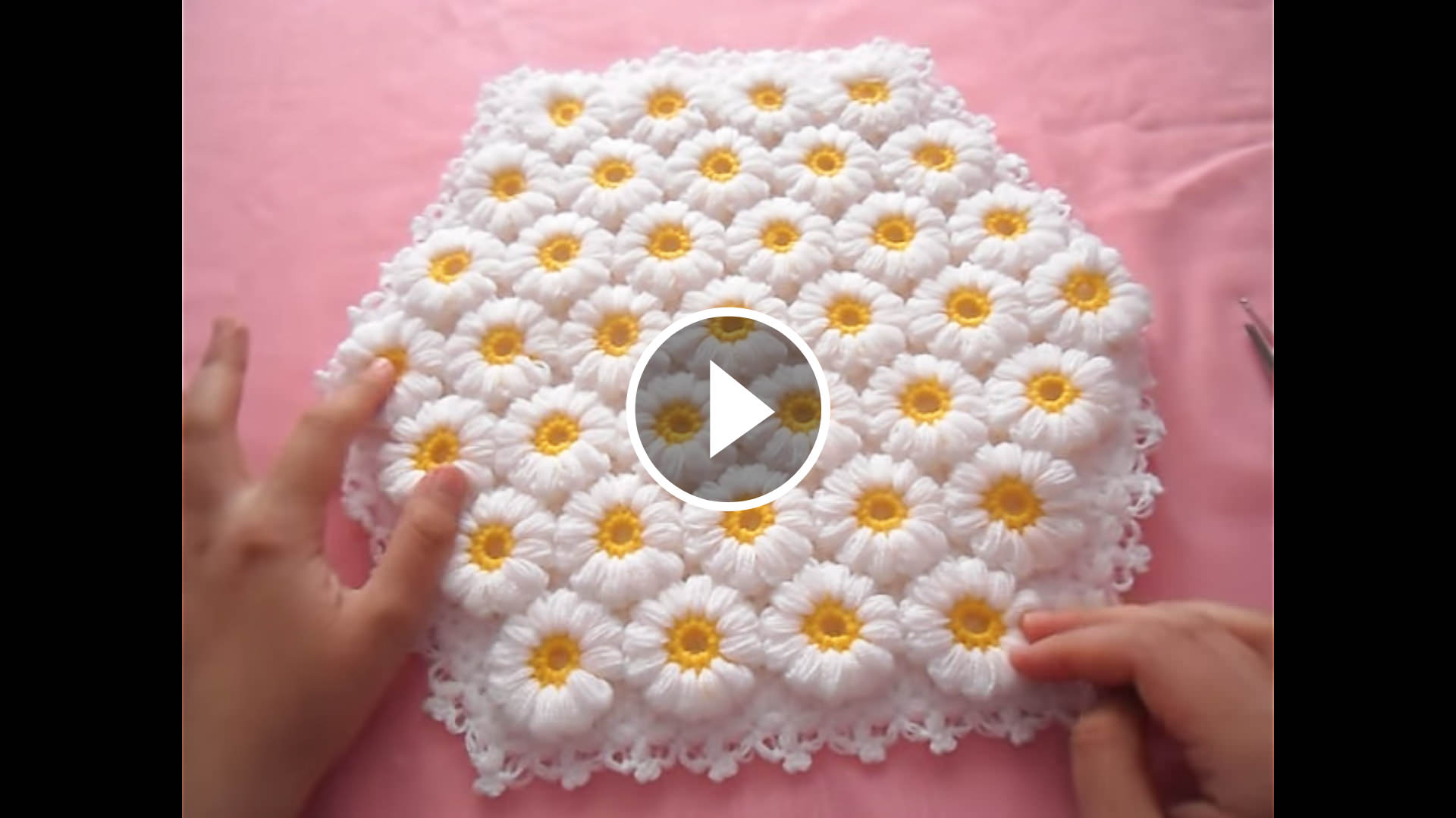 Learn Making A Lovely Flowers Blanket Crochet
