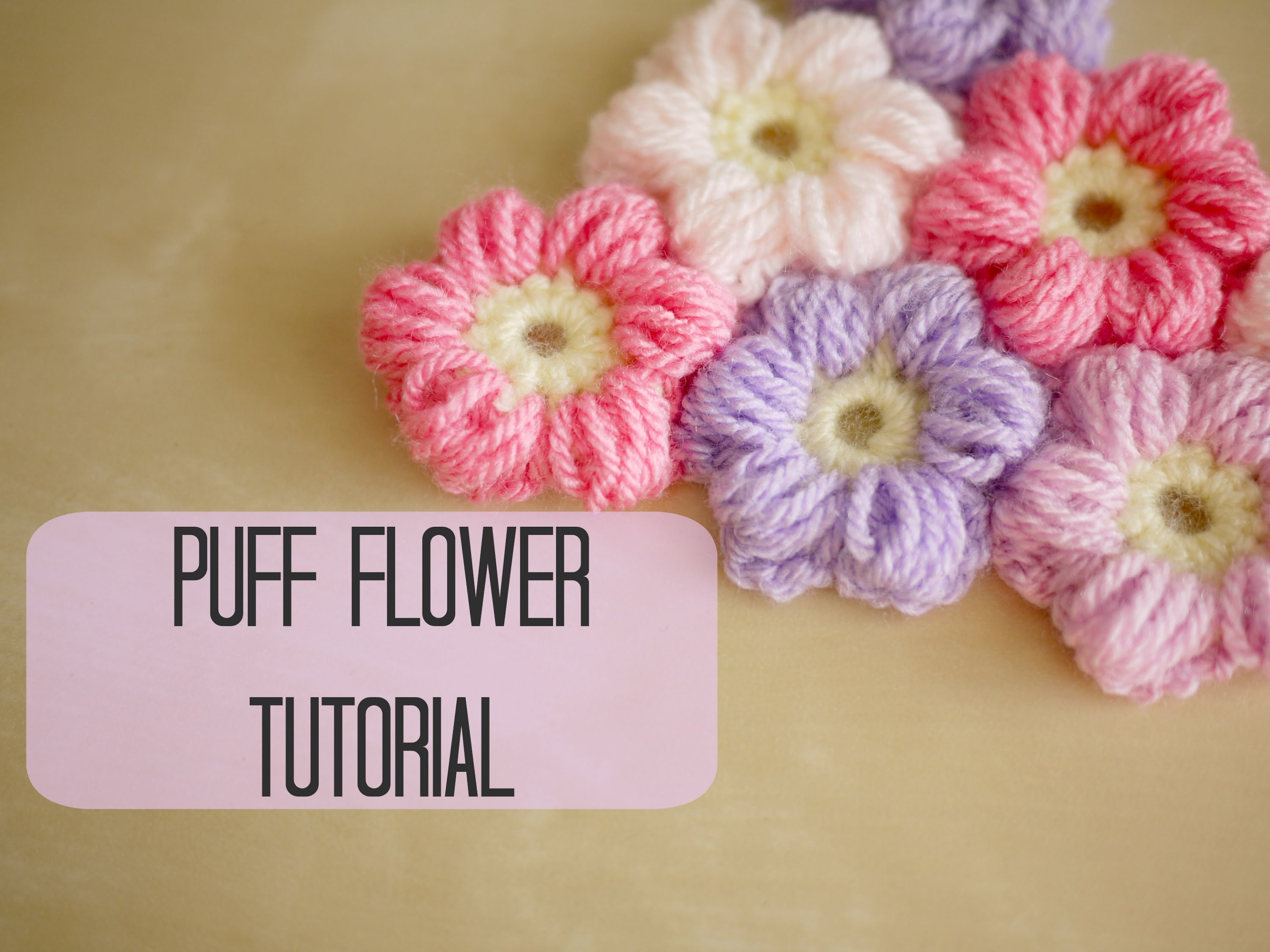 Puff Flowers Crochet Pattern Tutorial Featured Image