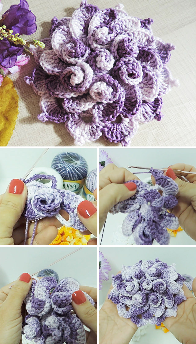 Spring Flower Free Crochet Pattern Video