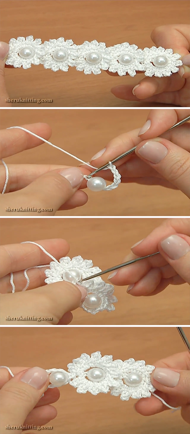 How To Make Crochet Flowers Cord Pattern