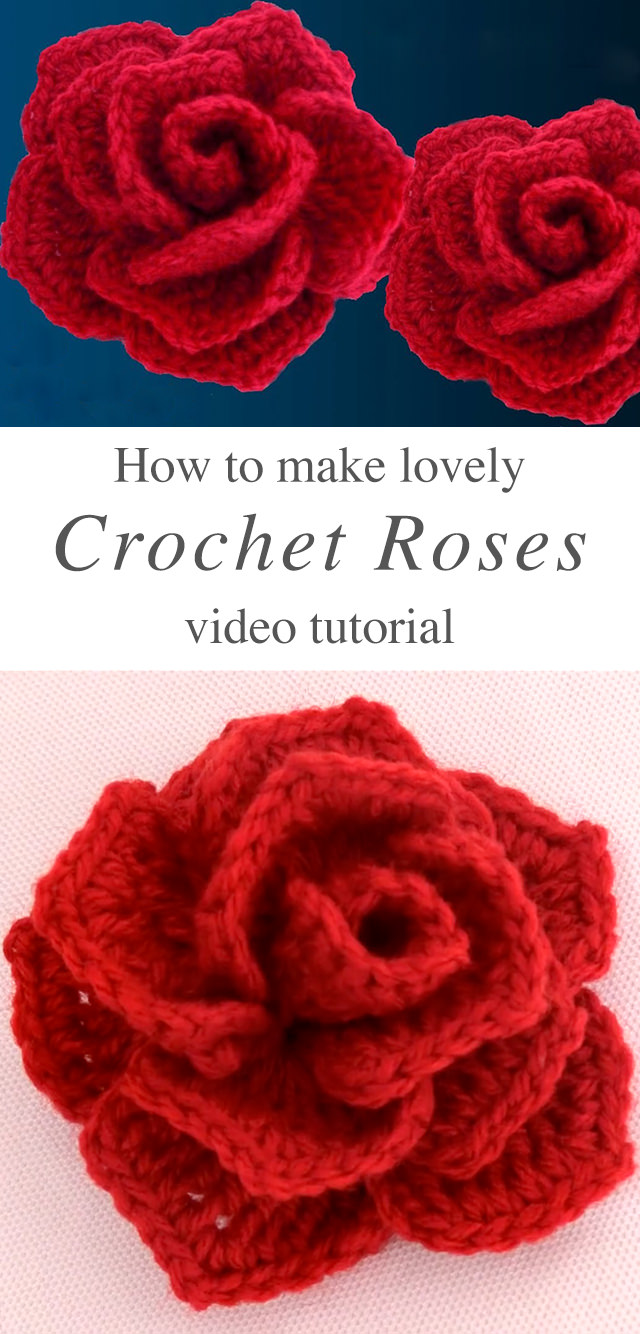 How To Crochet A Rose 3D