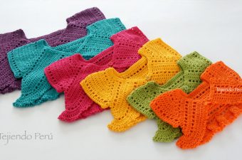 Lovely Butterfly Crochet Bolero For Kids