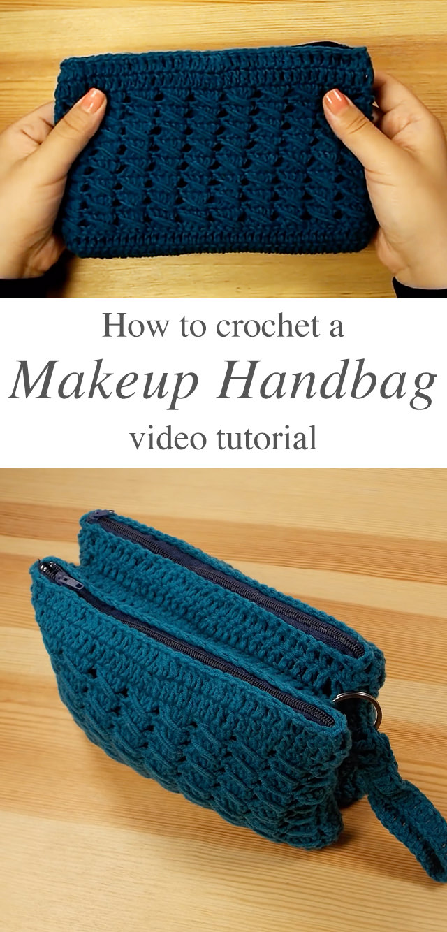 Double Makeup Crochet Handbag