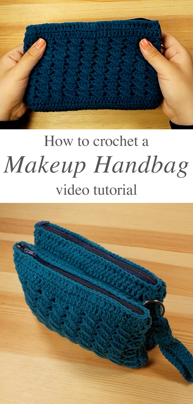 Make A Cute Makeup Crochet Handbag Easily CrochetBeja