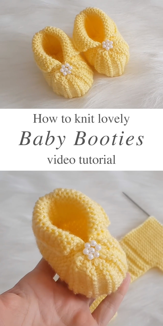 Learn To Knit Baby Booties