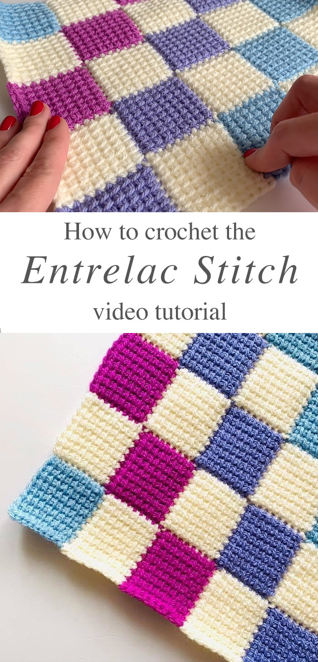 Learn Making The Crochet Entrelac Stitch CrochetBeja
