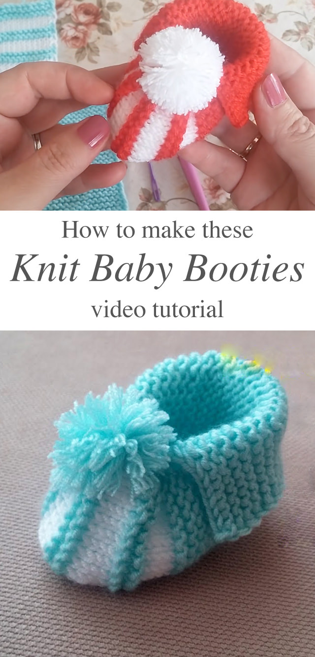 This free video tutorial will help you learn how to knit baby booties.