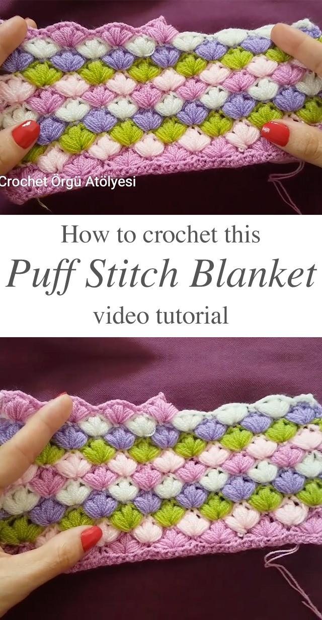 Puff Stitch Crochet Blanket