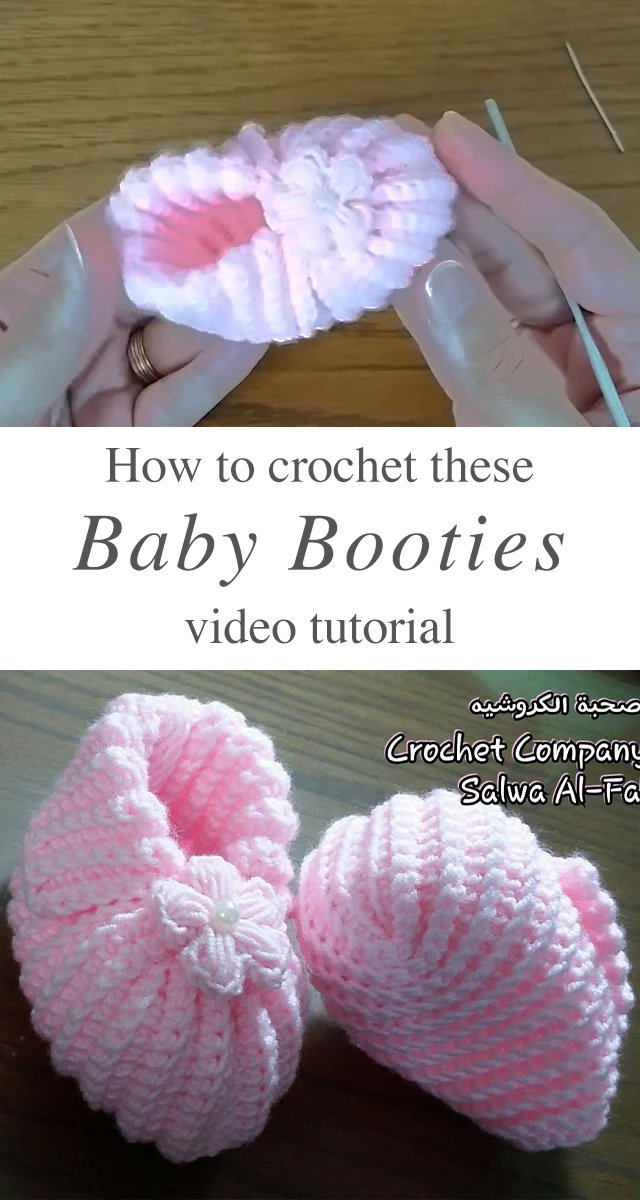 crochet baby slippers