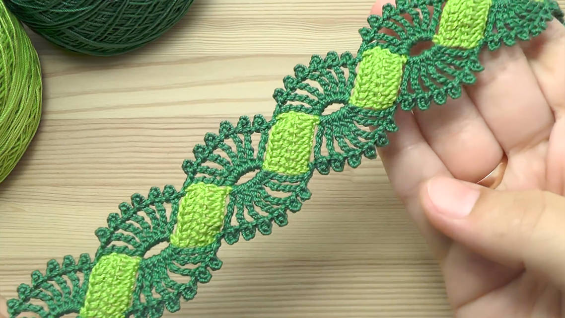 Crochet Simple Cord Lace Ribbon Pattern 