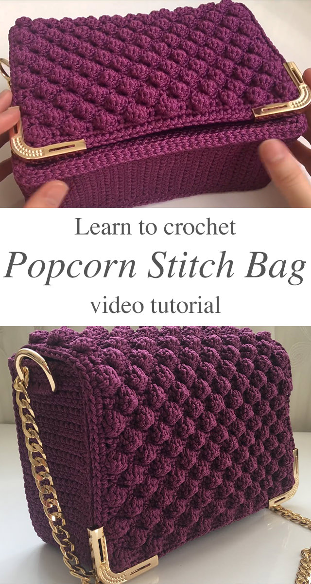 How To Crochet Popcorn Stitch Bag