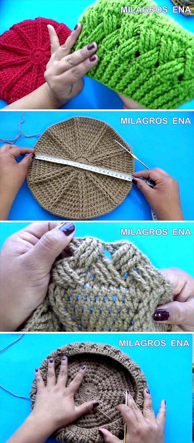 Beret Hat - This free video tutorial covers how to create a beautiful crochet beret for different age groups. Crocheting beret hats are so much fun and easy to make!