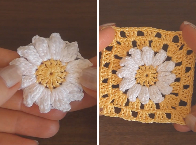 Crochet Flower Square Sided - This crochet flower square is an iconic and popular motifs in crochet. It is one in which you can use as many unique styles, colors and stitches as you can.