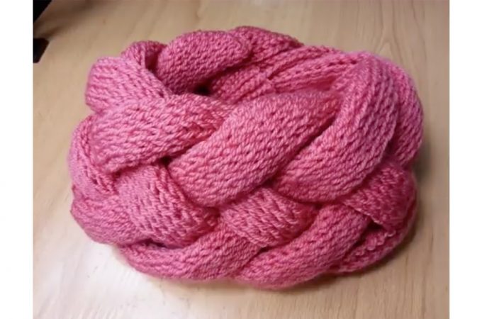 Crochet Round Scarf Featured Image - This video tutorial covers how to make a cute crochet round scarf for this winter season. Keep reading for materials you'll need to make this lovely scarf.