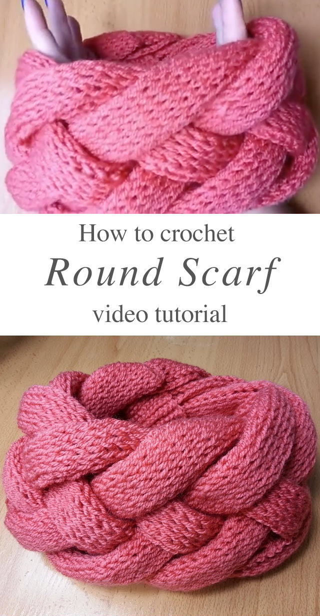 Crochet Round Scarf - This video tutorial covers how to make a cute crochet round scarf for this winter season. Keep reading for materials you'll need to make this lovely scarf.