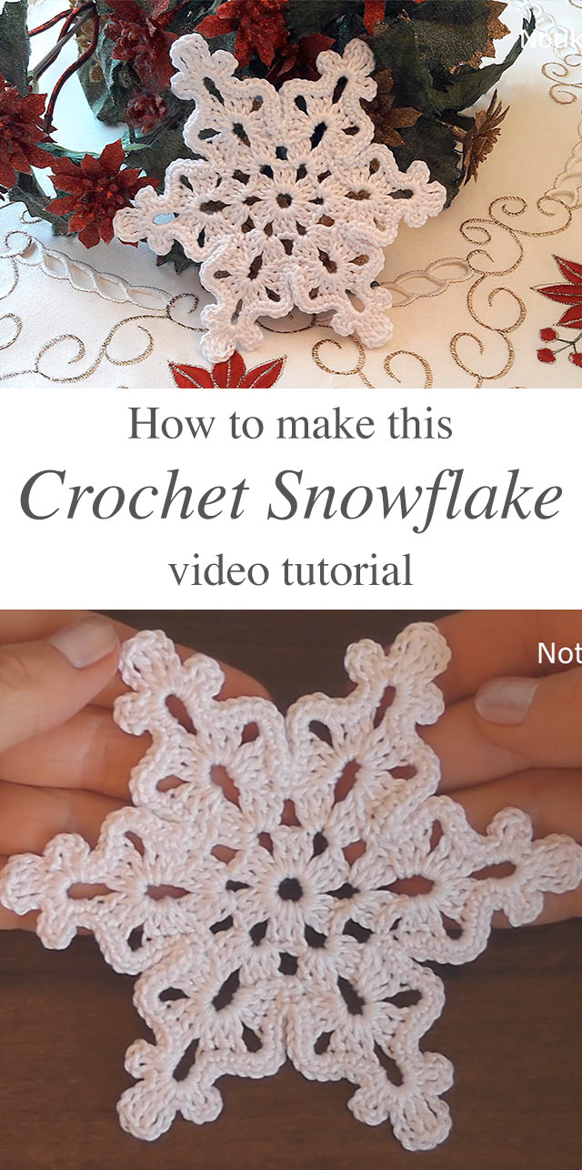 How To Crochet Snowflake - Learn how to crochet snowflakes, that are creative and decorative for many holiday projects. Making snowflakes are enjoyable for both beginners or experts.