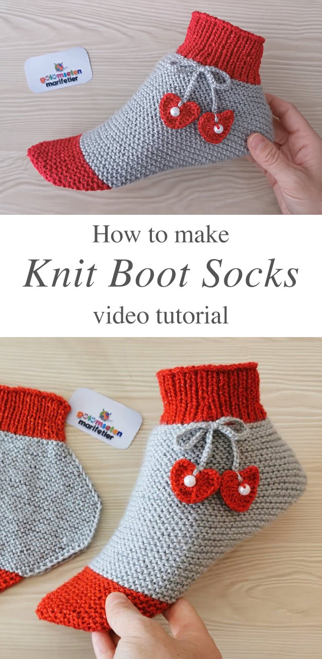 Knit Boot Socks - These knit boot socks for ladies and kids are the cutest things! This free video tutorial will help you learn how to make the perfect knit boot socks.