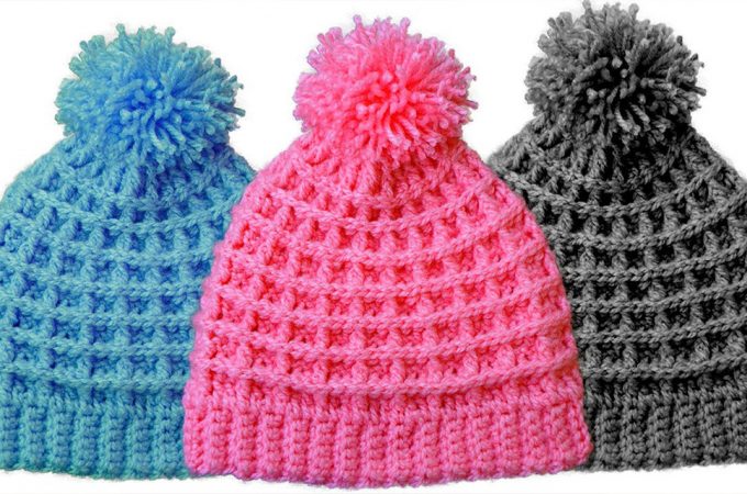 Easy Crochet Beanie Featured Image - This free video tutorial covers how to create an easy crochet beanie. Crocheting beanie hats are so much fun to make and easy for beginners to stitch!